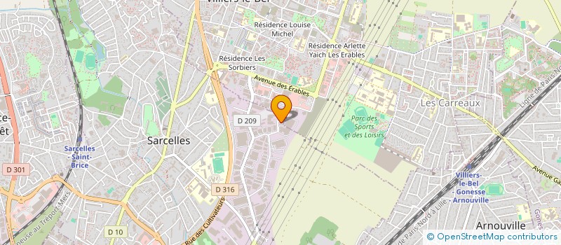 localisation de l'entreprise SCI LES SEPT CHAINES  SARCELLES