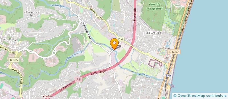 localisation de l'entreprise SCI LES SERRES DE GUILLAUMES à ANTIBES