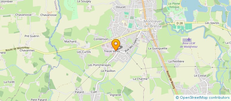 localisation de l'entreprise SCI LES SERVES à MONTREVEL-EN-BRESSE
