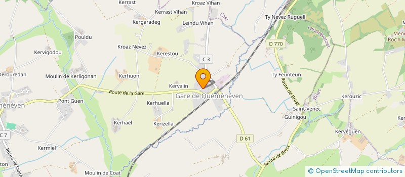 localisation de l'entreprise SCI LES SOURCES  LOCRONAN