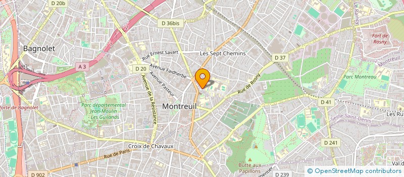 localisation de l'entreprise SCI LES SOURCES à MONTREUIL