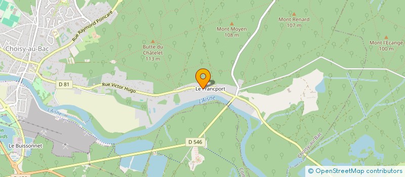 localisation de l'entreprise SCI LES SOURCES  CHOISY-AU-BAC