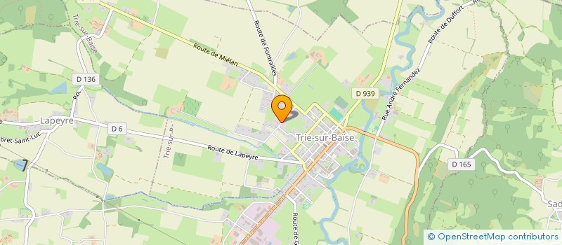 localisation de l'entreprise SCI LES SOURCES  TRIE-SUR-BAISE