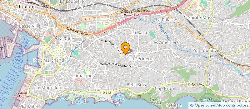 localisation de l'entreprise SCI LES SOURCES NARDI  TOULON