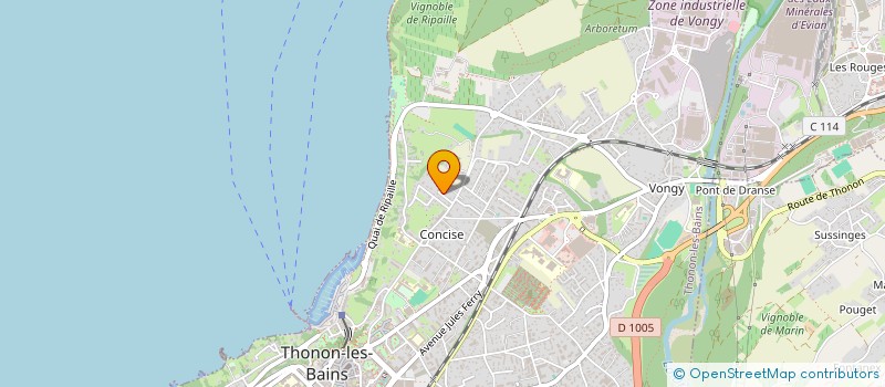 localisation de l'entreprise SCI LES SOUS BOIS à THONON-LES-BAINS