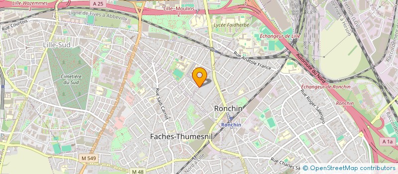 localisation de l'entreprise SCI LES STERNES  RONCHIN