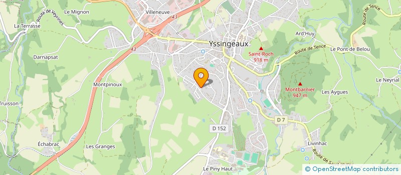 localisation de l'entreprise SCI LES SUCS  YSSINGEAUX