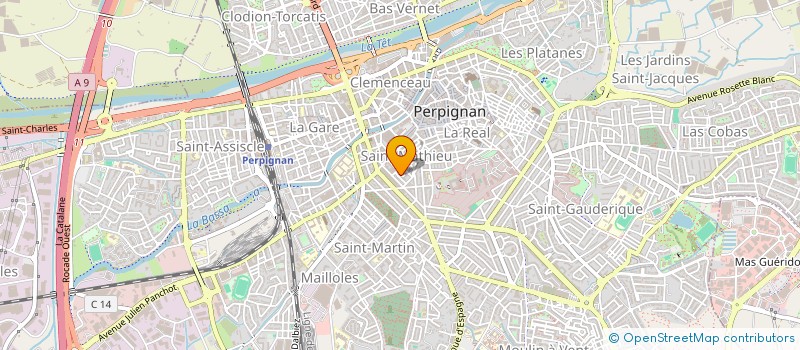 localisation de l'entreprise SCI LES SUREAUX  PERPIGNAN
