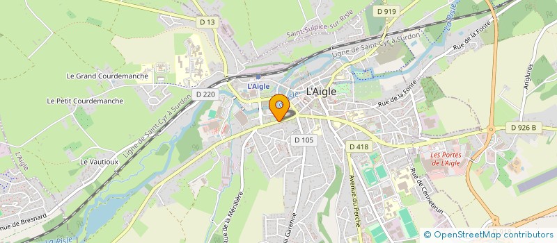 localisation de l'entreprise SCI LES SURFINIAS à L'AIGLE