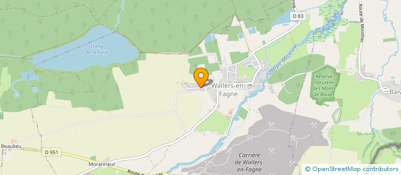 localisation de l'entreprise SCI LES TAMANOIRS  WALLERS-EN-FAGNE