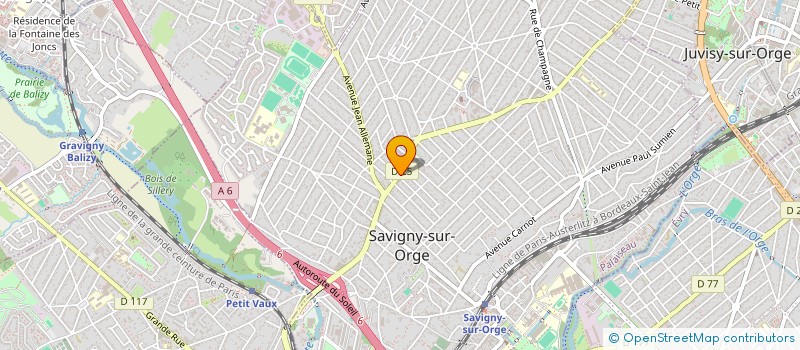 localisation de l'entreprise SCI LES TAUREAUX à SAVIGNY-SUR-ORGE