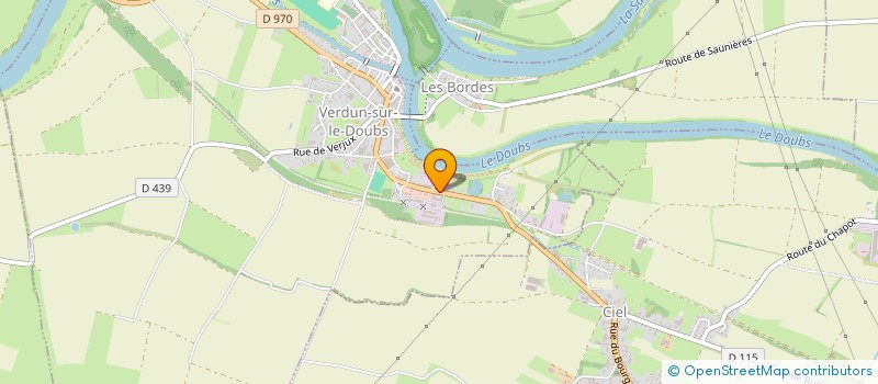localisation de l'entreprise SCI LES TELLINES à VERDUN-SUR-LE-DOUBS