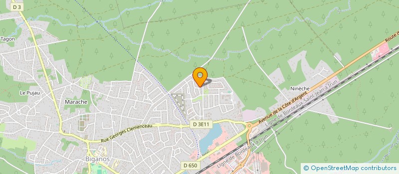 localisation de l'entreprise SCI LES TEMOINS  BIGANOS