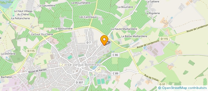 localisation de l'entreprise SCI LES TEMPLIERS  LE LOROUX-BOTTEREAU