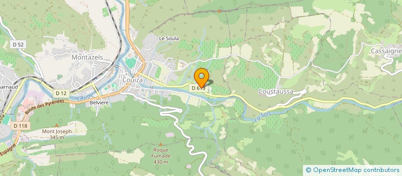 localisation de l'entreprise SCI LES TERRAINS D'OCCITANIE  COUIZA