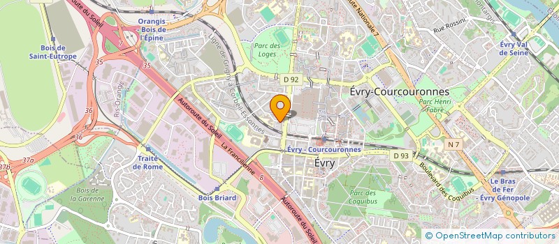 localisation de l'entreprise SCI LES TERRASSES à EVRY-COURCOURONNES
