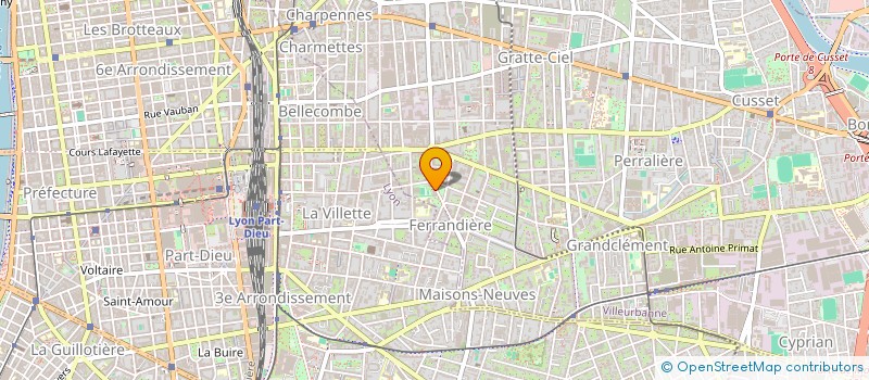 localisation de l'entreprise SCI LES TERRASSES DU GOLFE  VILLEURBANNE