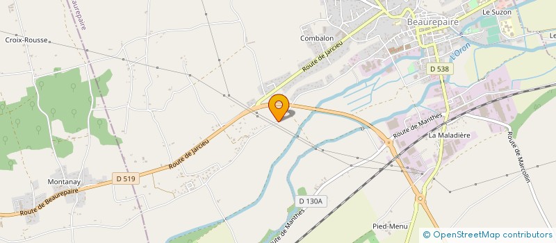 localisation de l'entreprise SCI LES TERREAUX  BEAUREPAIRE