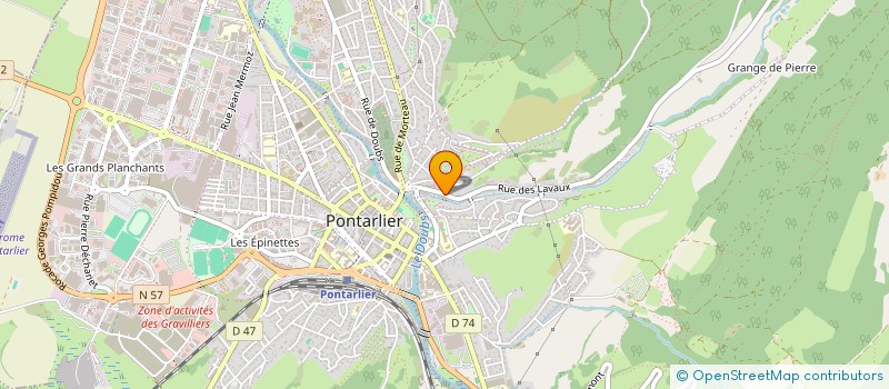 localisation de l'entreprise SCI LES TERRES DU CHATEAU  PONTARLIER