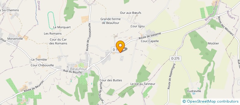 localisation de l'entreprise SCI LES THYLLIERES  BEAUFOUR-DRUVAL