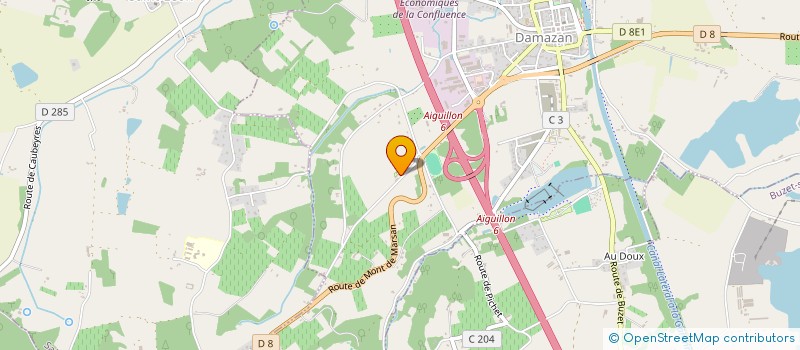 localisation de l'entreprise SCI LES TILLEULS  DAMAZAN