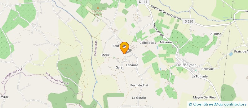 localisation de l'entreprise SCI LES TILLEULS  DOLMAYRAC