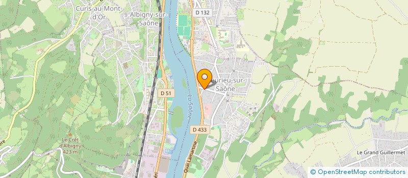 localisation de l'entreprise SCI LES TILLEULS  FLEURIEU-SUR-SAONE