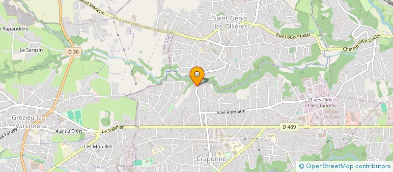 localisation de l'entreprise SCI LES TILLEULS  CRAPONNE
