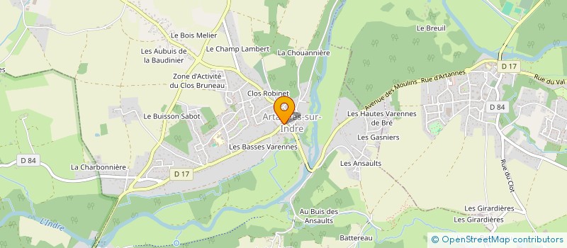 localisation de l'entreprise SCI LES TILLEULS  ARTANNES-SUR-INDRE