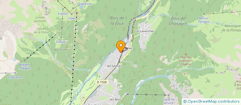 localisation de l'entreprise SCI LES TINES à CHAMONIX-MONT-BLANC