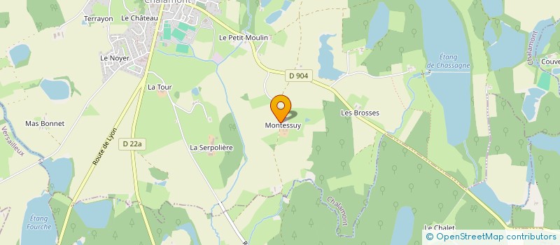localisation de l'entreprise SCI LES TONNIERES à CHALAMONT