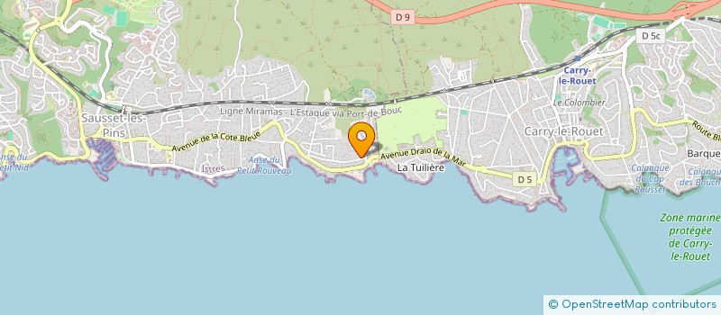 localisation de l'entreprise SCI LES TOURTERELLES  SAUSSET-LES-PINS