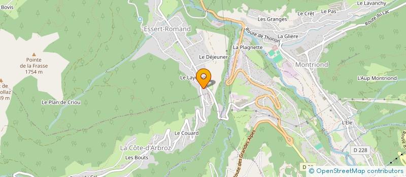 localisation de l'entreprise SCI LES TRAVAUX à LA COTE-D'ARBROZ