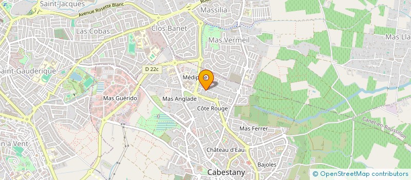 localisation de l'entreprise SCI LES TREILLES  CABESTANY