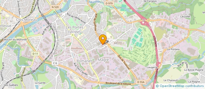 localisation de l'entreprise SCI LES TRIADES à LIMOGES