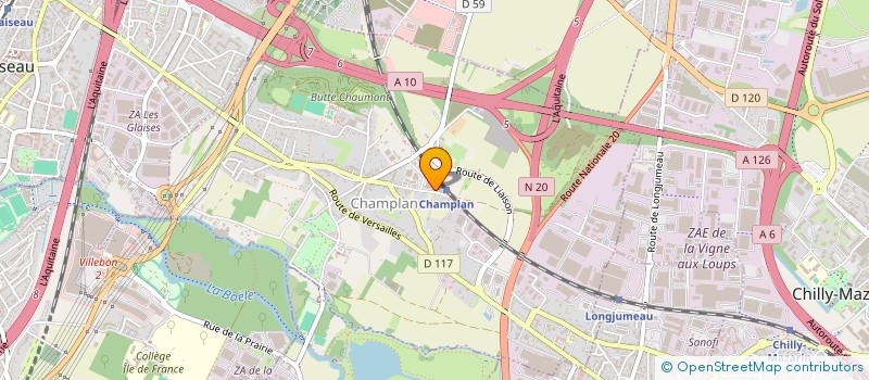 localisation de l'entreprise SCI LES TROIS B.  CHAMPLAN