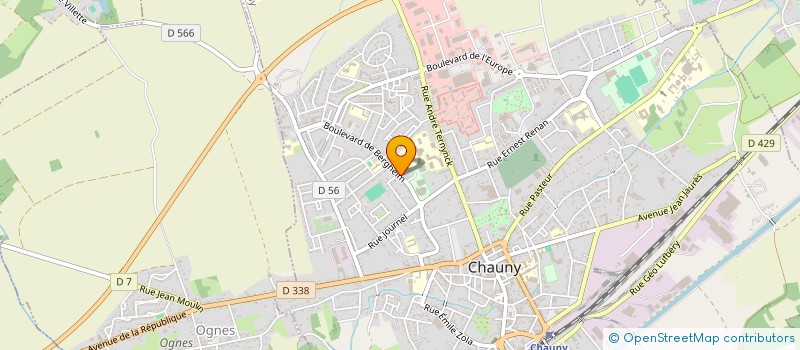 localisation de l'entreprise SCI LES TROIS CAILLOUX à CHAUNY