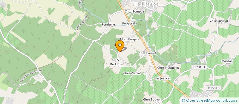 localisation de l'entreprise SCI LES TROIS CEPAGES  VILLARS-LES-BOIS