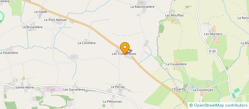 localisation de l'entreprise SCI LES TROIS CHENES  ERBRAY