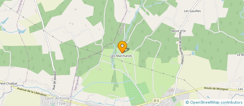 localisation de l'entreprise SCI LES TROIS CHENES  LE PIZOU