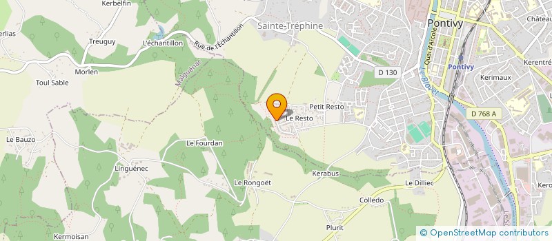 localisation de l'entreprise SCI LES TROIS FRERES  PONTIVY