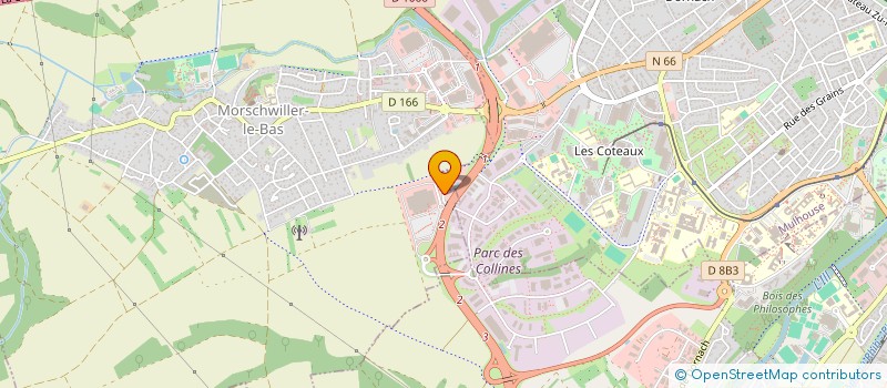 localisation de l'entreprise SCI LES TROIS FRONTIERES  MORSCHWILLER-LE-BAS