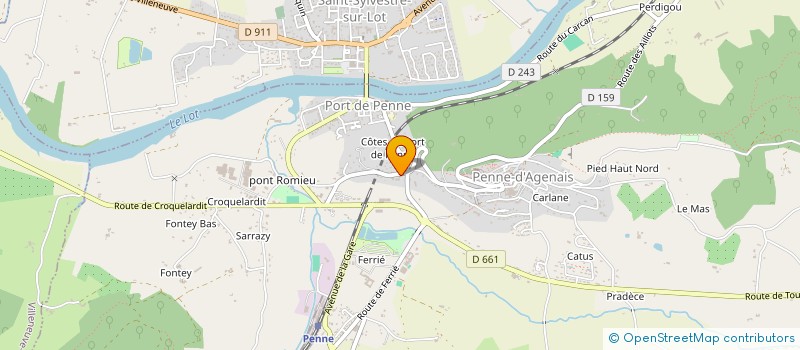 localisation de l'entreprise SCI LES TROIS MATS M.E.R.  PENNE-D'AGENAIS