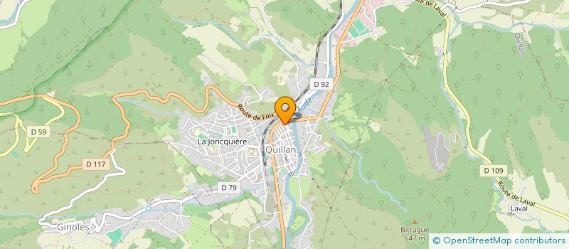 localisation de l'entreprise SCI LES TROIS QUILLES à QUILLAN