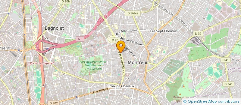 localisation de l'entreprise SCI LES TROIS ROCHERS à MONTREUIL