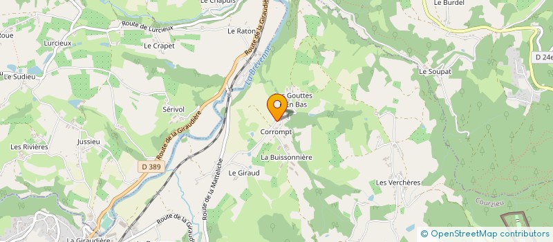 localisation de l'entreprise SCI LES TROIS ROCHES  COURZIEU