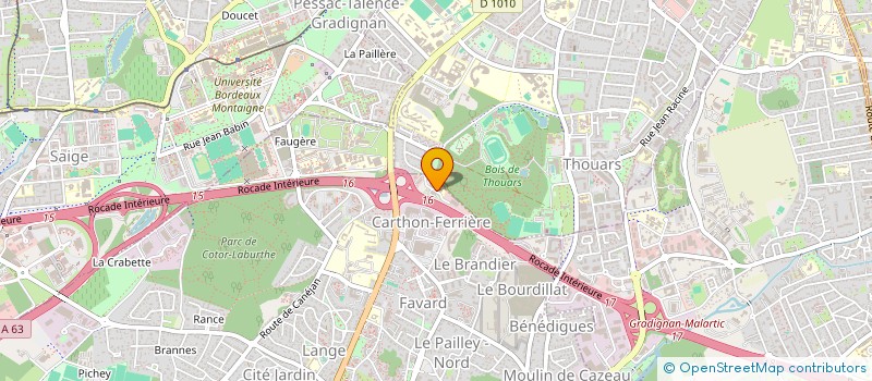 localisation de l'entreprise SCI LES TROIS TERRES  GRADIGNAN