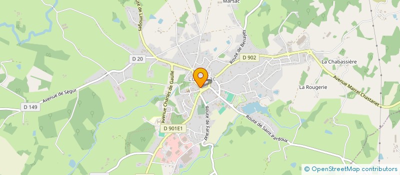 localisation de l'entreprise SCI LES TROIS TILLEULS  LUBERSAC