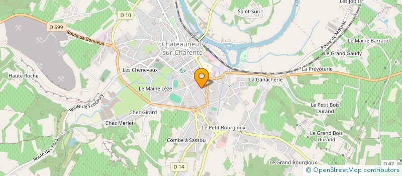 localisation de l'entreprise SCI LES TROIS TILLEULS à CHATEAUNEUF-SUR-CHARENTE