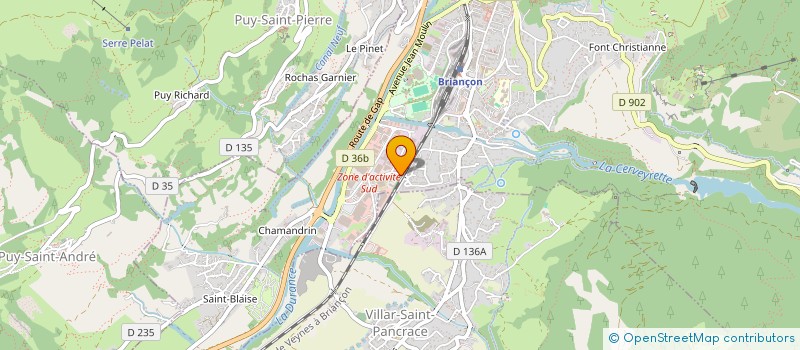 localisation de l'entreprise SCI LES TROIS VALLEES  BRIANCON